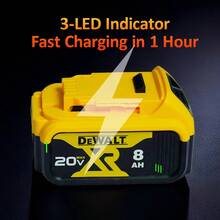 DW 8.0Ah 20V Batteries For Dewalt Cordless Tools - Compatible With DCB200, DCB205, DCB206 & More 1Pack,2Pack,4Pack - Gói 2 - Xem 4