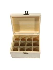 1 件全新 12 格 / 25 格木制收纳盒整理器，用于精油便携盒香薰容器宝藏珠宝收纳盒、旅行翻盖展示盒、指甲油香水容器 - 各种节日礼物，如感恩节、母亲节等。现代多用途家居装饰，用于香薰和香水瓶（木材纹理随机） - 彩色 - 查看 14