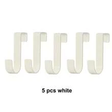 5 件不锈钢挂钩，简易门钩，书桌抽屉架柜门挂钩，可翻转且适用于门和柜门 - 彩色 - 查看 12