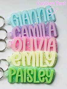 Personalized Acrylic Name Tag, Keychain, Backpack Tag, Diaper Bag Tag, Lunch Box Tag, Kids Tag, Party Supplies, Christmas, New Year,Christmas Gift