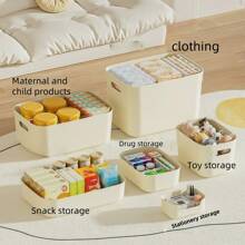 3/2/1件大容量塑料储物盒，桌面整理箱，适用于浴室、厨房、衣服、化妆品，整洁干净