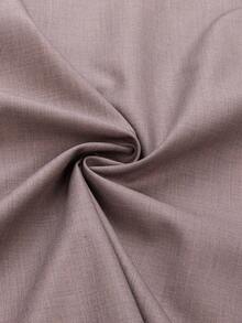 Men's Business Dress Shirts, Long Sleeve, Iron-Free, Slim Fit, Solid Color Korean Style Formal Shirts, Versatile For Work And Commuting. - Mocha Brown - View 5