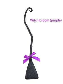 1 Peça Vassoura de Bruxa, Duas Vassouras Mágicas de Bruxa, Vassoura para Apresentação do Festival de Halloween, Adereços para Fotos