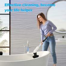 IAGREEA 2026 Electric Spin Scrubber, An Electric Cleaning Brush That Is And Features A Rotating Design. It Can Use Cleaning Solutions And Comes With 9/7/5 Interchangeable Brush Heads, 1500mAH, Offering 2 Adjustable Speeds. This Versatile Scrubber Is Suitable For Bathrooms, Kitchens, Bathtubs, Tiles, Sinks, Walls, Windows, And Cars. - Black and White - View 10