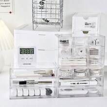 1 件亚克力透明 3/5/7 格防尘抽屉式收纳盒、文具、珠宝、化妆品收纳架 - 無色 - 查看 2