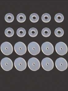 20pcs/set Clear Round Nose Ring Accessory Popular Piercing Body Jewelry Gift For Women & Men - Clear - View 1
