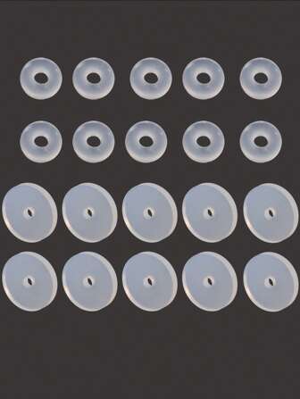 20pcs/set Clear Round Nose Ring Accessory Popular Piercing Body Jewelry Gift For Women & Men