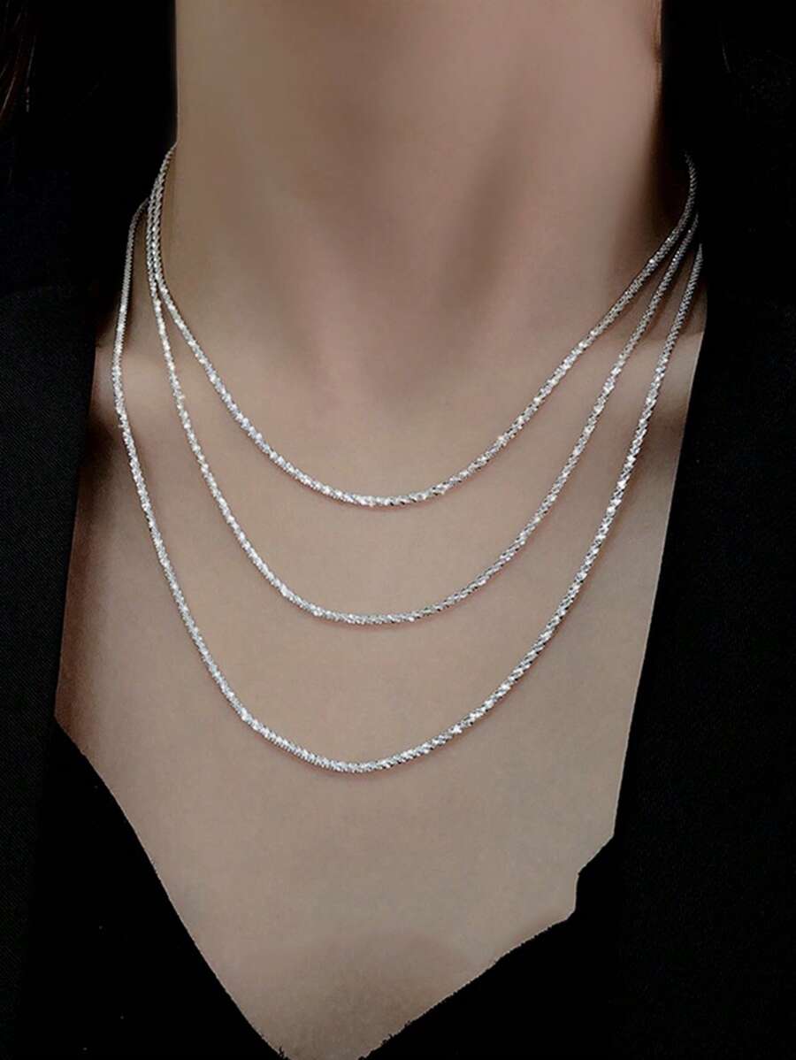 1 件闪耀星空小众设计时尚性感简约个性化风格精致颈链，适合日常佩戴、聚会和派对