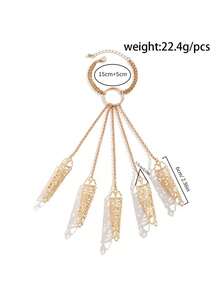 1pc Carnival Halloween Goth Finger Bracelet Punk Ghost Hand Back Chain Jewelry Cone Nail Chain Ring Bracelet - A - View 8