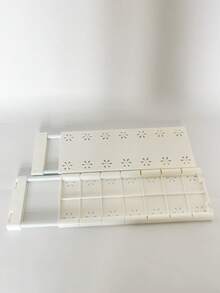 3 Pieces Widened Adjustable Hole-Free ABS+TPR Modular Storage Shelf Industrial Style Telescopic Non-Slip Design (Heavy Duty Load-Bearing Multi-Scene Storage) Storage Partition Kitchen Partition Board Closet Bathroom RV God (Housewarming Gift/Christmas Season/Four Seasons Travel Gear) - Multicolor - View 11