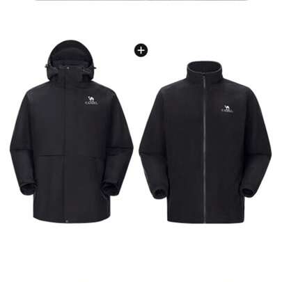 CAMEL CROWN Outdoor Cold-Resistant Three-Proof Jacket Men's Rain-Level Waterproof Three-In-One Two Pieces Set Hiking And Mountaineering