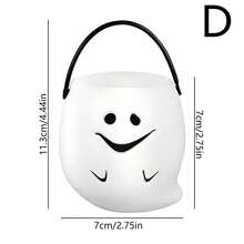 1pc/5pcs Halloween Decoration Props, Trick Or Treat Candy Bucket, Colorful Pumpkin & Skull Shaped Containers For Halloween Party Favors - Multicolor - View 11