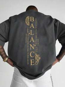 GRDR 男士时尚印花宽松短袖T恤 | 精致设计 | 夏季必备 | 轻松搭配，展现你的风格 - 深灰色 - 查看 2