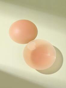 1 Pair Plus Size Silicone Invisible Nipple Covers Pasties For Party Events - Khaki - View 5