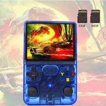 R36S 64G Retro Handheld Console Open-Source Linux System Classic Game Consoles 3.5 Inch IPS Screen Portable Video Player Built In 15000+Game Multi-Color Optional Open-Source Game Handheld Console
