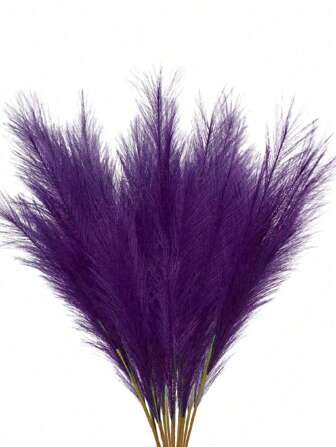 10/20/30/40PCS - Artificial Reeds Dark Purple 55cm/21.65inch High Fake Pampas Grass Imitation Feather Branches For Floor Vase Fillers, Home Kitchen Bohemian Decor, Room Decor, Wedding Party Decor, Valentine's Day Decor, Valentine's Day, Gift Birthday Graduation, Autumn Decor