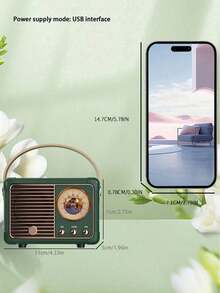 复古无线扬声器迷你便携式多功能低音炮户外小型音响礼物 - 彩色 - 查看 9