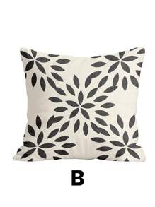 1件/4件套枕套，秋季主题枕套，靠垫套，床上用品，枕套，单面印花枕套，现代沙发抱枕套，适合秋季装饰，灰色枕套，面料柔软舒适，透气抗起球，枕套可拆卸 - 肌理灰色 - 查看 24