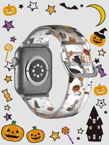 1 件万圣节黑猫柔软弹性透气舒适腕带替换表带兼容三星、Garmin、Honor 智能手表、 38mm 40mm 41mm 45mm 44mm 42mm 49mm，时尚休闲多色硅胶表带兼容 Ultra 系列 SE/10/9/8/7/6/5/4/3/2/1，1 件彩色花朵柔软弹性透气舒适腕带替换表带兼容