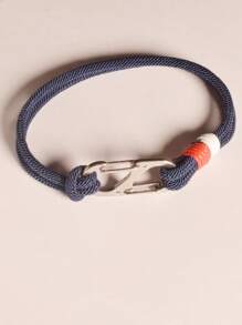 Men's Simple Fashion Navy Blue Bracelet, Suitable For Daily Wear