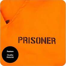 1 套成人角色扮演服装、监狱囚犯服装、万圣节服装