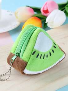 1pc Creative Plush Triangle Fruit Coin Bag Coin And Key Storage Bag For Women Wallet Mini Wallet Purse Wallet Coin Wallet Fall Wallet Autumn Wallet - Multicolor - View 10