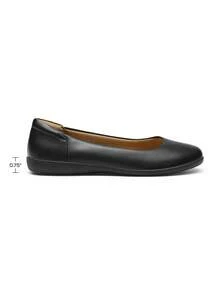 Women Ballet Flats Comfortable Round Toe Slip On Ballerina Flats Casual Office Dressy Work Shoes - 黑色 - 查看 5