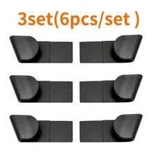 3Set (6pcs/Set )Pan Lid Holder Storage Rack Wall Mount Pot Cover Organizer Kitchen Accessories - Black - View 2
