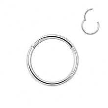 Piercing Smooth Hinged Steel Hoop With Click Clasp, Resistant, Hinged And Segmented - Kit 2-Talk - 查看 9