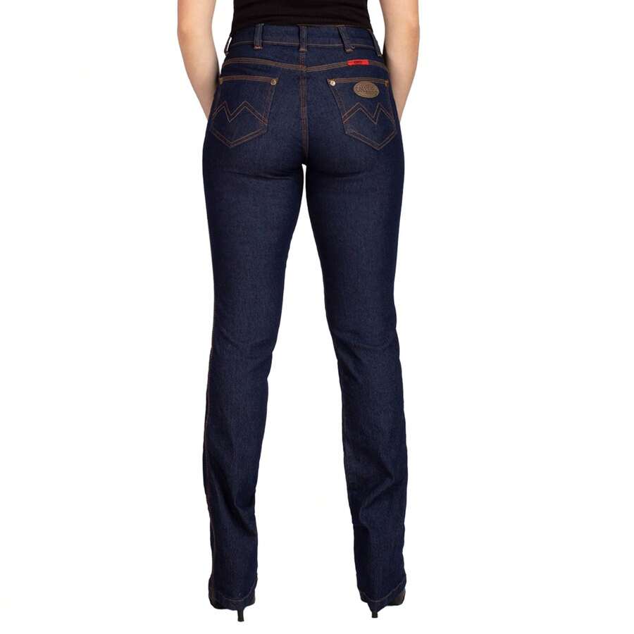 Women's Country Straight Leg Jeans 34 To 56 - 深色水洗藍 - 查看 1