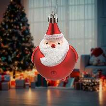 2pcs Christmas Funny Hanging Decor, Santa Claus Plastic Hanging Ornaments, Christmas Tree Decorations, Scene Decor, Atmosphere Decor, Christmas Party Decorations