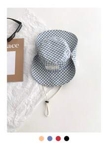 1 件女士多巴胺对比条纹宽边渔夫帽，户外徒步露营钓鱼防晒帽，轻质亚麻夏季渔夫帽 - 斜條紋撞色掛繩 - 查看 17