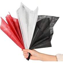 QY 20 Sheets Korean Of Cotton Wrapping Flower Paper NonWoven Floral Wrapping Paper Waterproof Pleated Withdrawable Flower Bouquet Lining Paper Flower Shop Supplies Floral Gift Packaging Paper Black  1439 - 黑色 - 查看 2