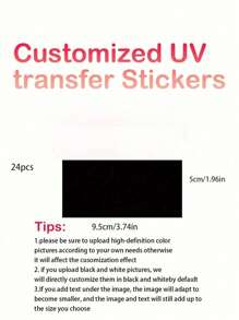 315 个定制防水贴纸标签，3D 彩色转印，各种尺寸定制徽标，适用于礼品盒、个性化标牌、塑料、金属、玻璃瓶/容器、经典风格、PVC 材质、方形、无需电源、家居和厨房装饰、备忘板、公告板装饰 - 非常适合送礼和商务用途！