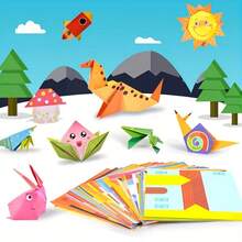 Bộ gấp giấy Origami 108 chi tiết - 54 mẫu thiết kế độc đáo, phù hợp cho hoạt động thủ công tự làm và giáo dục, giúp cải thiện khả năng tập trung, hoàn hảo cho các dự án trong lớp học và quà tặng trong các bữa tiệc, món quà sinh nhật lý tưởng cho trẻ em và người lớn. - Nhiều màu - Xem 5