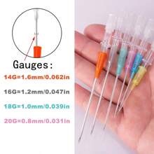 20pcs IV Catheter 14G 16G 18G 20G Disposable Catheter For Ear, Nose, Lip, Tongue, Cartilage, Belly Piercing Needles Kit Piercing Tool - Multicolor - View 4