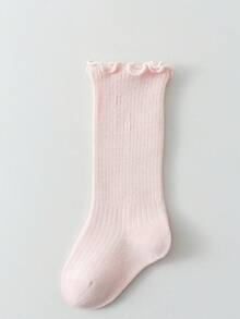 1 Pair Baby Mid-Calf Socks, Thin Cotton Ruffled Socks For Kids, Spring/Autumn - Multicolor - View 7