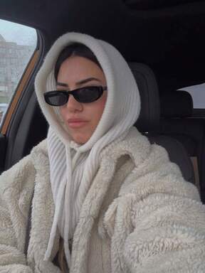 1 Stück/2 Stücke Damen Zugband Fake Kragen Wolle Balaclava Mütze für Outdoor Ski, warm gestrickte Gesichts- und Nackenschutzmaske, geeignet für Winterkälte, zufällige Farbe und Stil versendet, Weihnachtsgeschenk