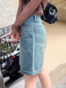 Women Summer Casual Knee Length Wide Leg Baggy Bermuda Denim Shorts Vacation Beach Country Concert
