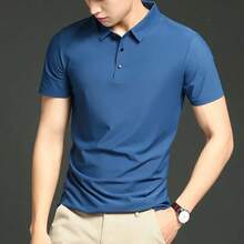 Men's Polo Shirt In Elastic Ice Fabric - 白色 - 查看 3