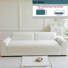 1 pieza Cojín de sofá grueso de unicolor estilo bohemio - Jacquard artesanal, antideslizante y fácil de limpiar, para todas las estaciones, lavable a máquina, apto para mascotas, tela de felpa suave - Perfecto para la decoración del hogar en la sala de estar, dormitorio, oficina.