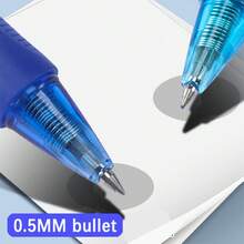 13支装0.5mm专业可擦大容量中性笔套装 - 2支黑色和蓝色可擦笔+10个大容量笔芯+1块橡皮擦 - 可水洗笔杆，办公文具专用可擦魔术笔 - 套裝 - 查看 7