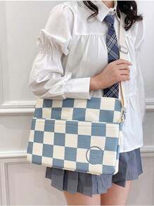 韩版格子 iPad 内胆包，13/14 英寸笔记本电脑包，10/11 英寸平板电脑内胆包，单肩包和斜挎包 - 彩色 - 查看 4