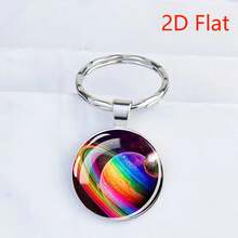 1 cái 8 hành tinh thiên hà mặt trăng sao pha lê thủy tinh móc khóa mặt dây chuyền quà tặng lưu niệm phụ kiện halloween ngày nhà giáo túi dây đeo có giá đỡ chứng minh thư phụ kiện xe hơi túi quyến rũ xe hơi giáng sinh bạn bè chị em ý tưởng quà tặng - Vũ trụ Hành tinh-2D - Xem 22