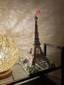 Mini Erkundung berühmter Wahrzeichen Eiffelturm Bauklötze, Kleine Kreuzfahrtschiff + Paris Eiffelturm romantische Kombination, MOC Modell, Erwachsenen Sammlung Ausstellungsdekoration, 3D Architektur Modell, Romantischer Paris Eiffelturm, Halloween Geschenk, Weihnachtsgeschenk, Urlaubsgeschenk, Geburtstagsgeschenk - Verschiedenfarbig - Übersicht 3