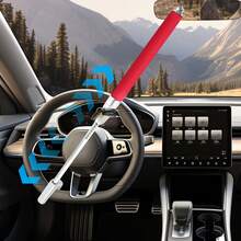 Steering Wheel Lock, Universal Steering Wheel Lock, Used For Car Anti-Theft, With 3 Keys, Tool, Road Lock, Red - Red - View 4