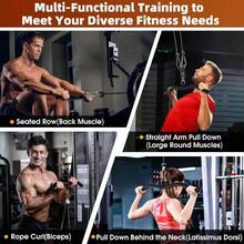 LAT Pulldown Bar Attachments For Pulley Cable Machine, Single D-Handle Tricep Press Down Bar With Rubber Handle, D Handle Cable Accessories For Gym - Black - View 7