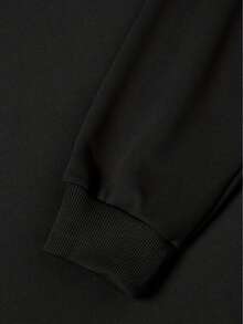 Women's Casual Long Sleeve Hoodie, Black And White Animal Horse Pattern Design, Round Neck, Machine Washable, All-Season Comfortable, Daily Wear, Loose Fit 2025 - 黑色 - 查看 4