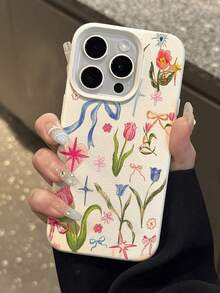 1pc Cute Cat & Strawberry Pattern Waterproof, Anti-Drop, Anti-Slip Soft Phone Case, Compatible With Apple And Phones Shockproof Scratch Resistant - Multicolor - View 4
