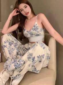 Women Two-Piece Outfits - Blue - View 2